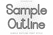 Sample Outline, a Sans Serif Font by InermediaSTUDIO (Thumbnail 1 of 8)