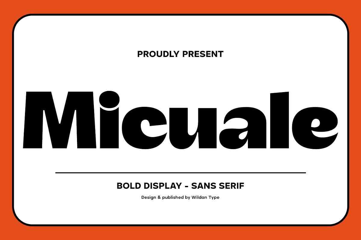 Micuale, a Sans Serif Font by Wildan Type (Photo 1 of 7)