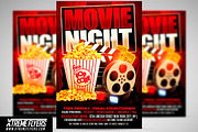 Movie Night Flyer Template, a Flyer Template by XtremeFlyers (Thumbnail 1 of 2)