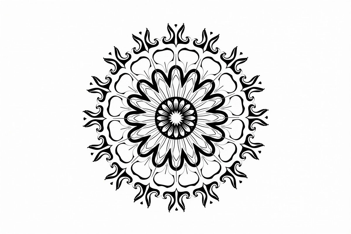 Mandala Pattern Coloring Bundle, an Illustration by Gfx_Store (Photo 5 of 11)