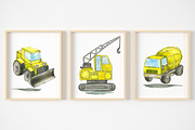Watercolor Construction clipart, a Decorative Illustration by WatercolorColorDream (Thumbnail 7 of 12)
