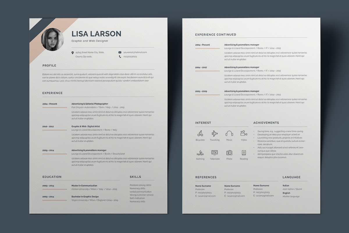 Resume Lisa, a Resume Template by Astut (Photo 2 of 6)