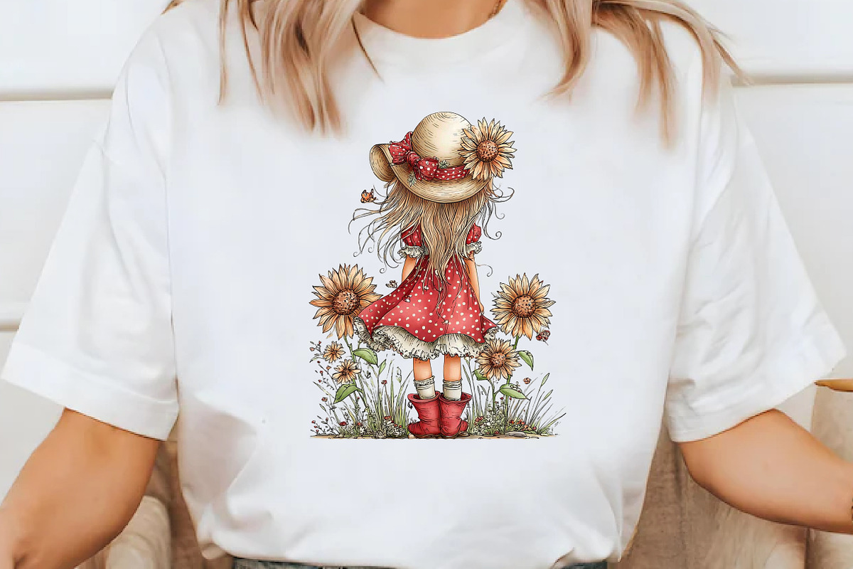 Watercolor coquette farm girl Clipar, an Illustration by Designworld (Photo 6 of 8)