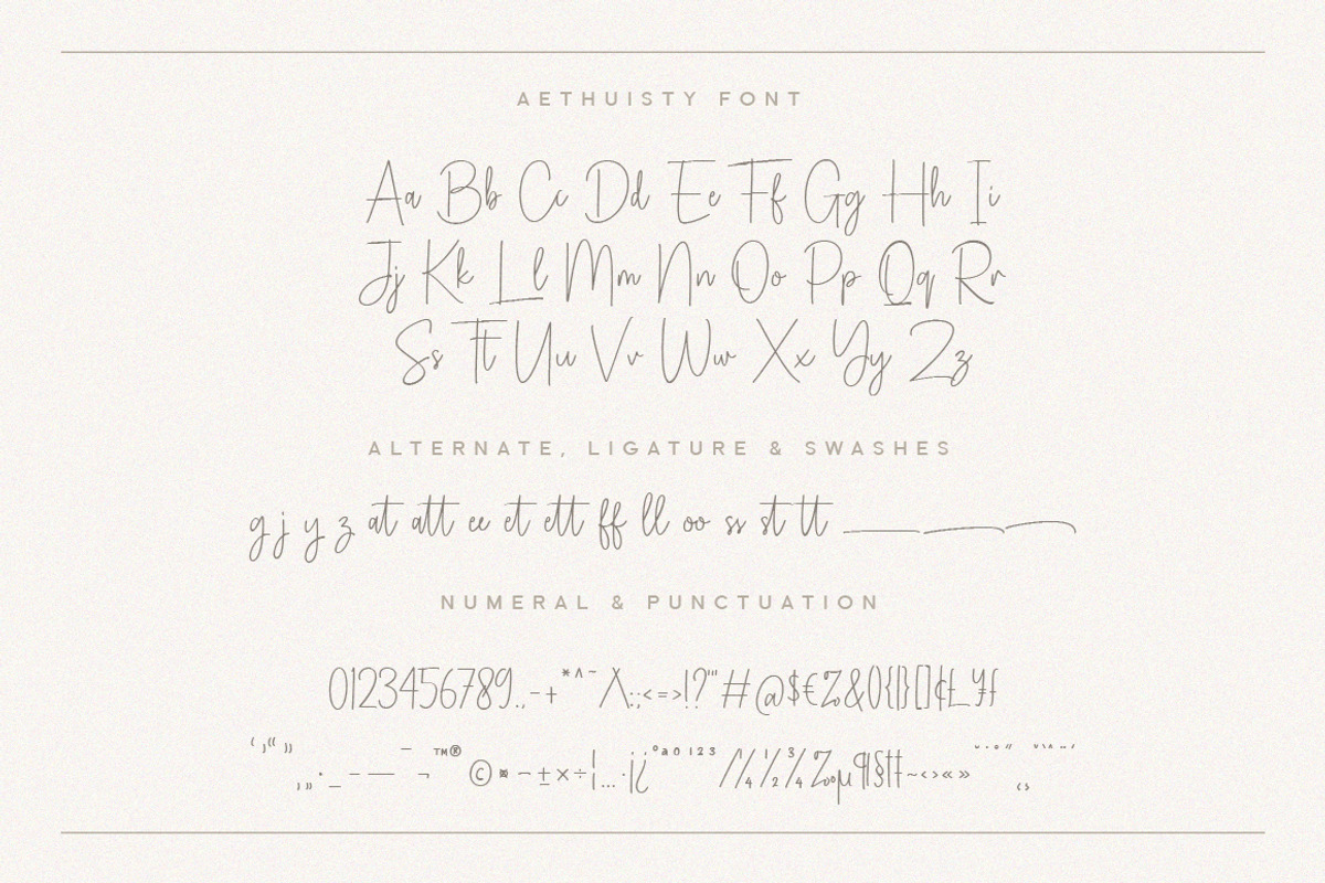 Aethuisty Handwritten Script Font, a Script Font by Typebae (Photo 7 of 8)