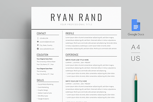 Google Docs Resume Template