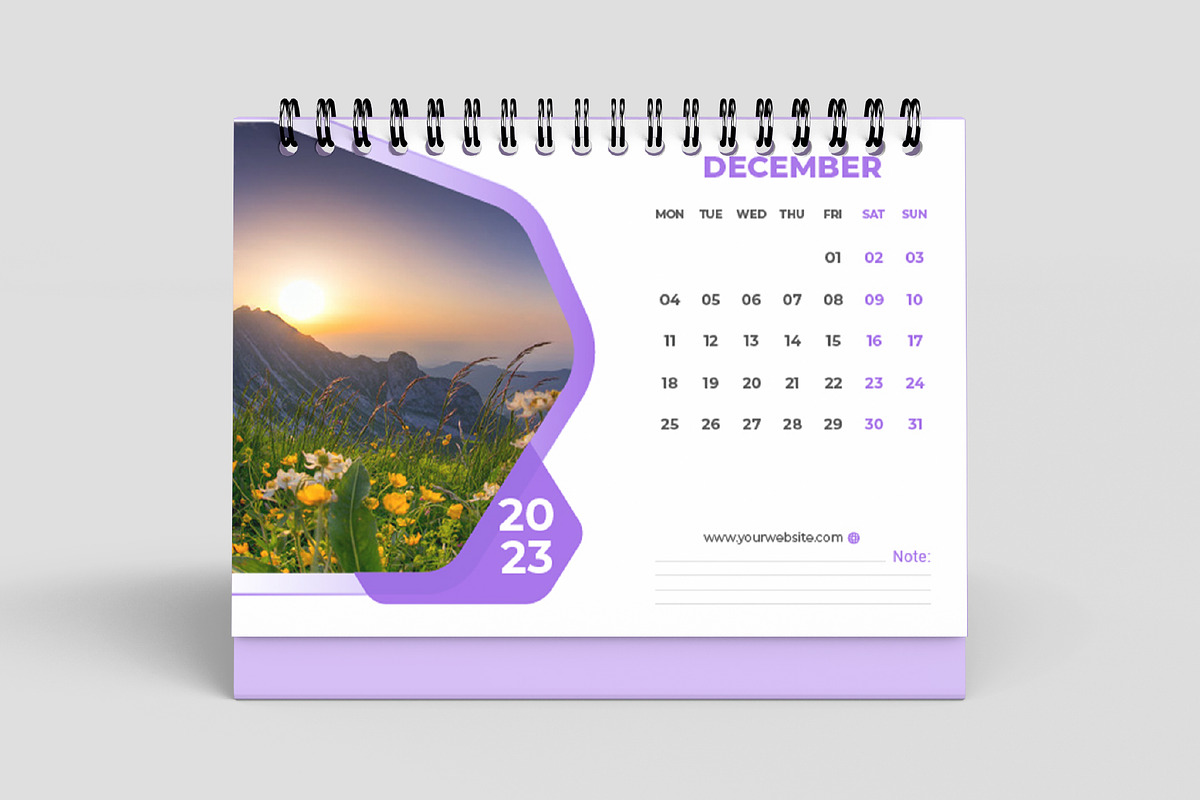 Desk Calendar 2023 Template., a Templates & Theme by Mk_Studio