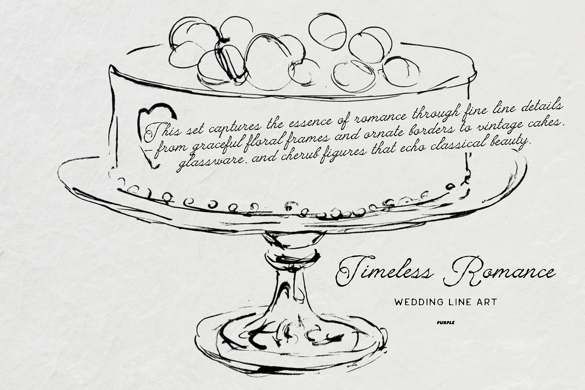 Timeless Romance: Wedding Line Art, a Decorative Illustration by Purple (Photo 11 of 13)