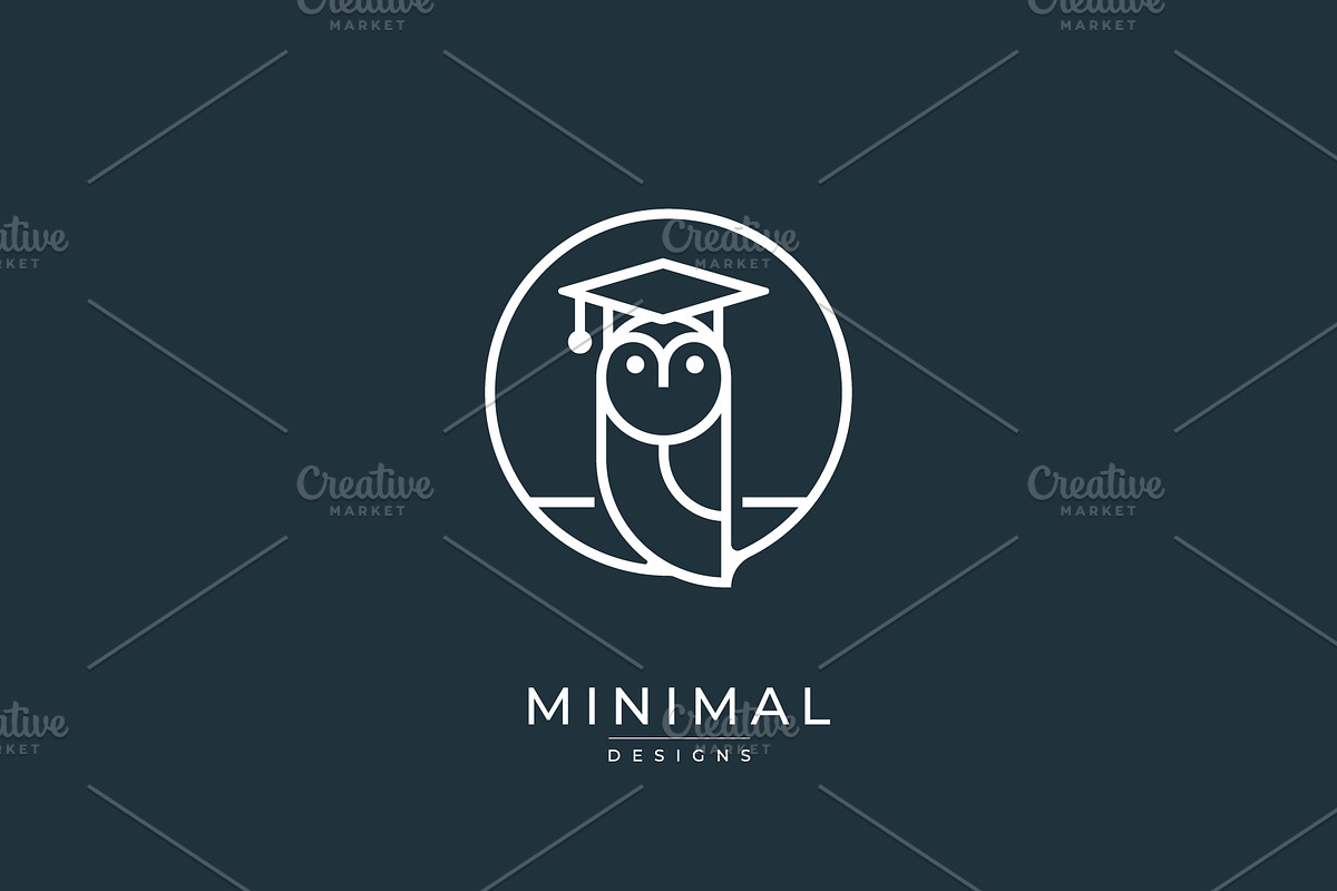 Owl with a graduation hat logo, a Branding & Logo Template by idesign_4u