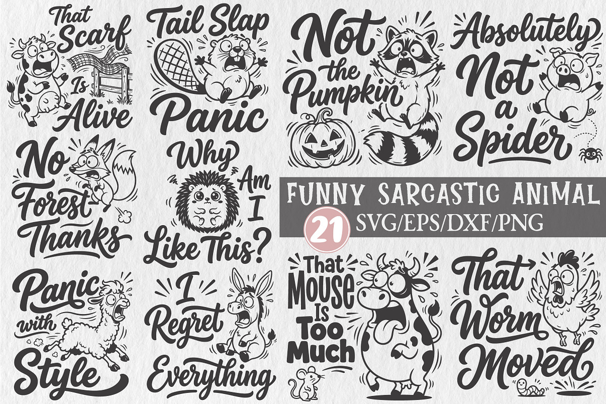 Funny Animal Bundle, a Seasonal Illustration by Rose Art (Photo 1 of 5)