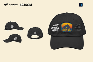 Dad Cap Mockup Yupoong 6245CM, a Hat Mockup by Infinity Mockups
