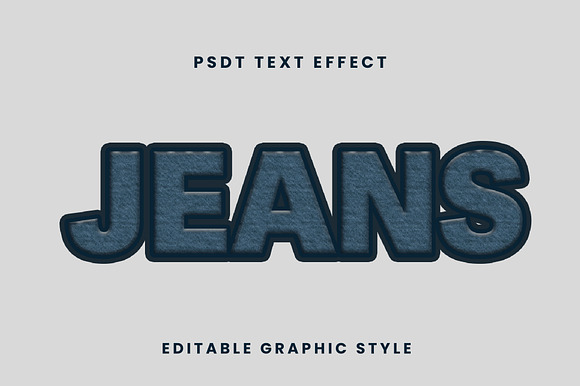 Denim Jeans 3D Text Effect preview 2