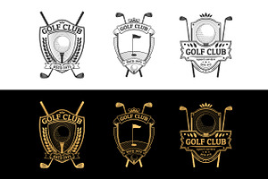 Golf club logo, icon or badge set., a Graphic by VM25