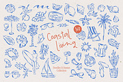 Coastal living doodles, an Object Graphic by DesignThatMatters (Thumbnail 1 of 11)