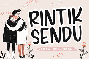 Rintik Sendu - Fun Handbrushed Font