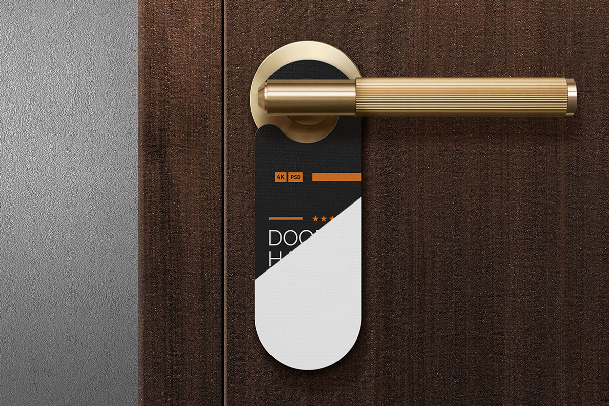 Door Hanger Mockup, an Advertising Mockup by Artlogs x Modaldesain (Photo 2 of 4)