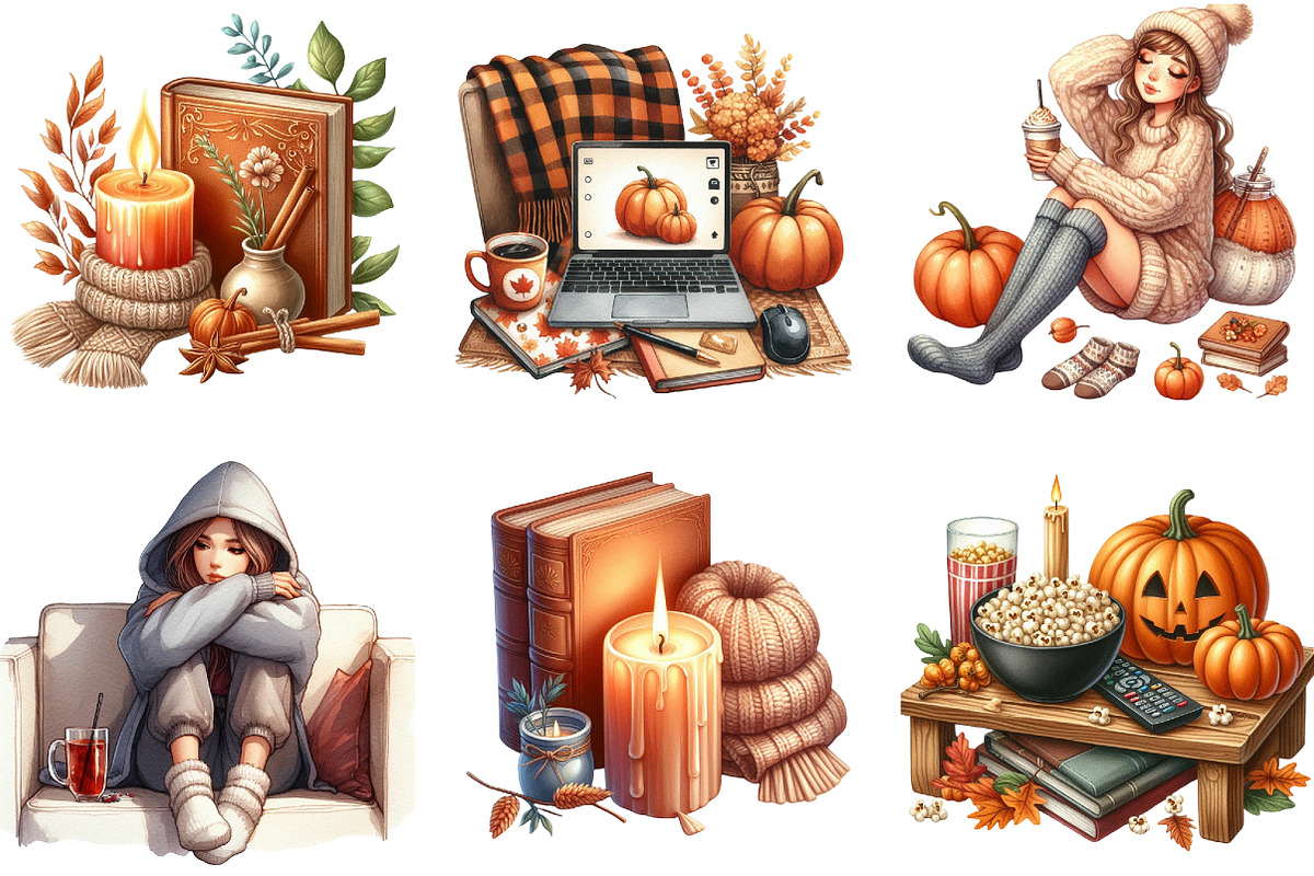 Fall Lazy Day Sublimation, an Illustration by DreamArtGraphic (Photo 4 of 4)