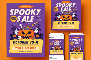 Halloween Sale Flyer, a Flyer Template by Creativestoree