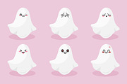 Cute Ghost Emoji Set, an Emoji Icon by PsychocheArt (Thumbnail 3 of 3)