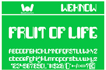 Fruit of life font