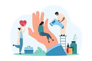 Health insurance doctor services, a Person Illustration by Flashvector