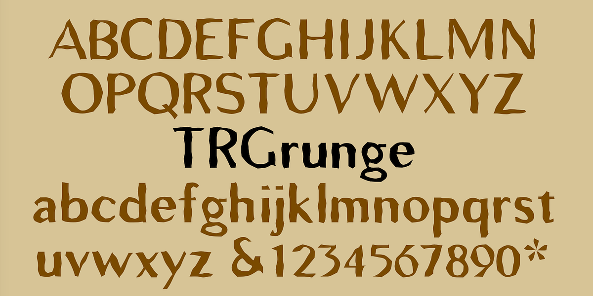 TRGrunge, a Sans Serif Font by Ingrimayne Type (Photo 4 of 7)