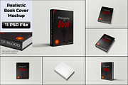 Realistic Book Cover Mockup, a Print Template by rahmatmoscae (Thumbnail 1 of 12)