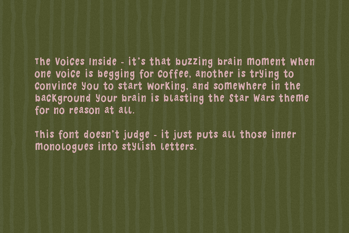 The Voices Inside Funny Font DUO, a Handwritten Font by AnMark (Photo 7 of 11)