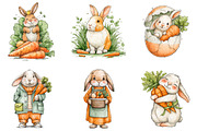 Watercolor Easter Bunny Clipart, an Illustration by Sublimation Artist (Thumbnail 6 of 7)