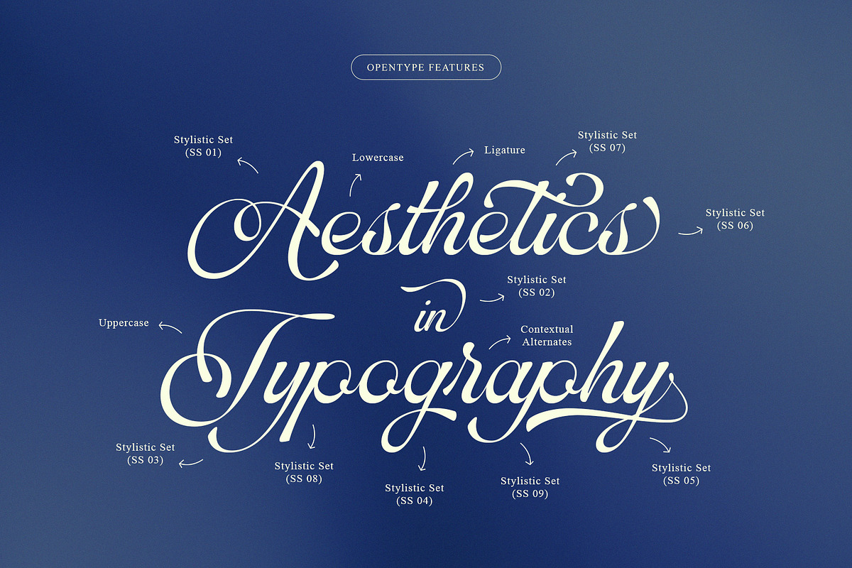 Symphonie Calligraphy, a Script Font by Krismagraph (Photo 5 of 15)