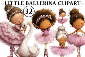 Little Ballerina Clipart, an Illustration by CreationArt