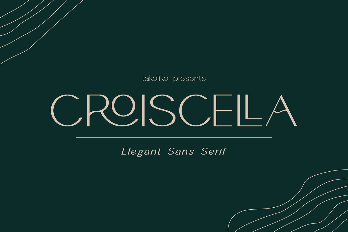 Croiscella Elegant Sans Serif, a Sans Serif Font by takoliko (Photo 1 of 14)