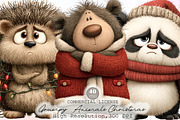 Whimsical Grumpy Animals Christmas P, an Illustration by Sublimation Artist (Thumbnail 1 of 6)