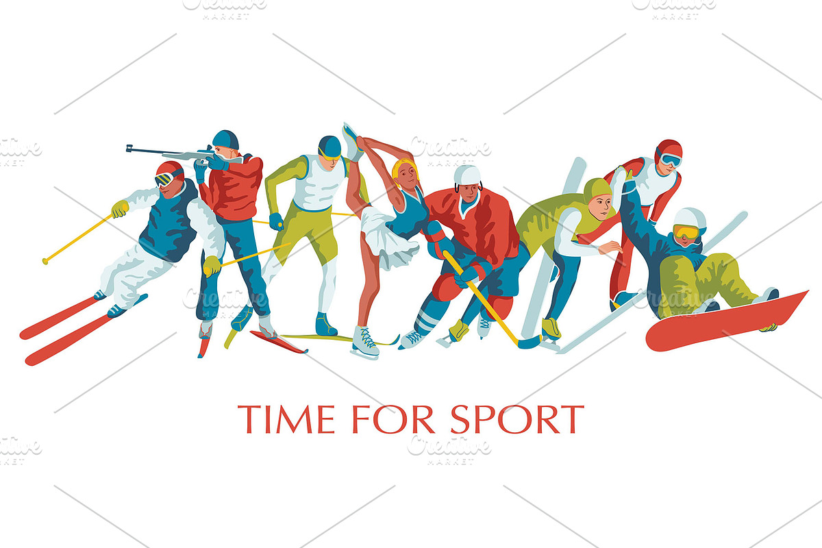 Sports vector illustrations set, a Person Illustration by LisaKolbasa (Photo 7 of 19)