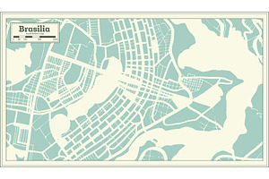 Brasilia Brazil City Map