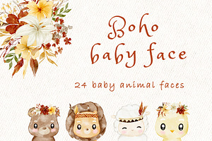 Boho Baby Animal Face