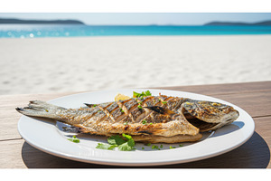Whole grilled sea bream or similar, a Nature Photo by Igor Tichonow