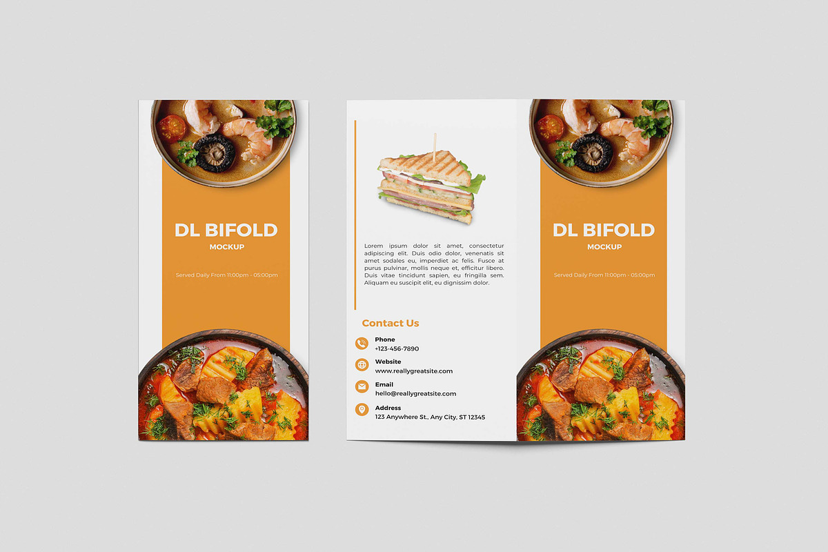 Dl Bifold Brochure Mockup, a Books & Magazine Mockup by xavier_studio (Photo 3 of 5)