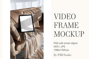 Video Photo Frame Mockup 3x4 Reel ao