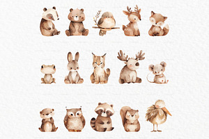 Neutral Baby Animals Clipart