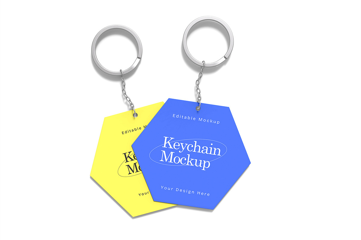Editable Keychain Mockup Template