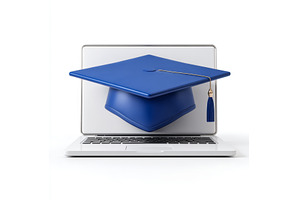 A graduation cap is shown isolated, a School & Education Photo by ZinetroN