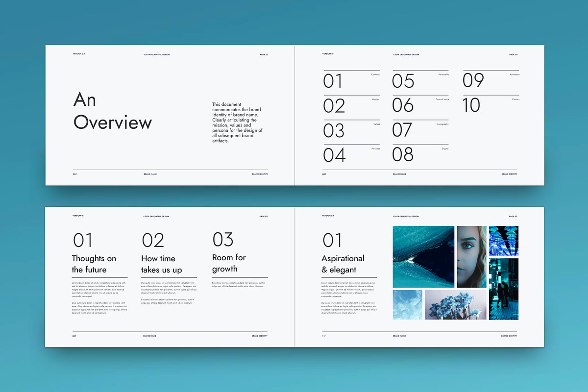 Minimal Brand Identity Guidelines, a Presentation Template by Delightful Design (Photo 3 of 6)