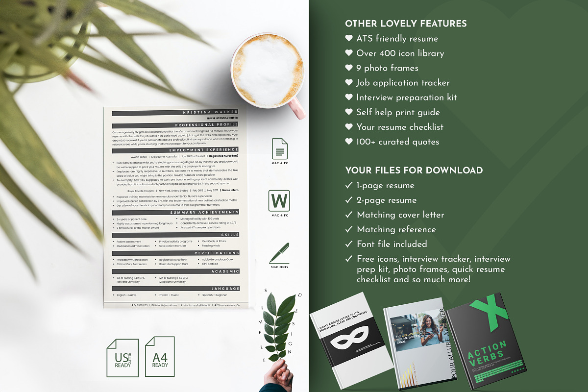 RN Registered Nurse, Nurse CV Pages, a Resume Template by Career Canvas (Photo 5 of 11)