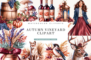 Elegant Autumn Harvest Clipart
