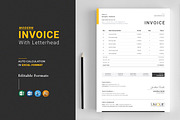 Invoice + Letterhead, a Stationery Template by CreativeZoom (Thumbnail 1 of 4)