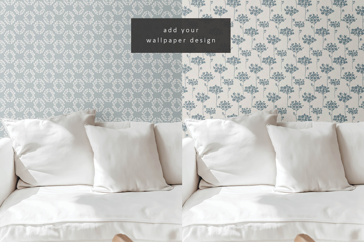 Light Minimalist Wallpaper Mockup, a Household Mockup by LinnestCreative (Photo 4 of 5)