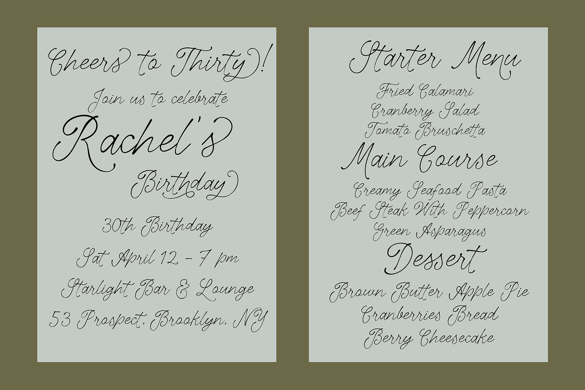 Rosalie Kathie - Whimsical Font, a Script Font by Jimtype Studio (Photo 5 of 9)