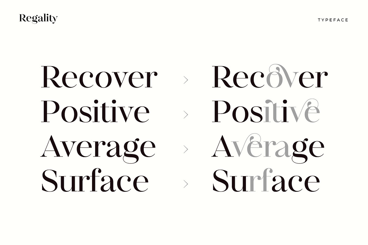 Regality - Classic and Elegant Serif, a Font by Digitype Studio (Photo 7 of 10)