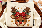 Christmas Reindeer Sublimation PNG, a Seasonal Illustration by Canvas Craft (Thumbnail 4 of 6)