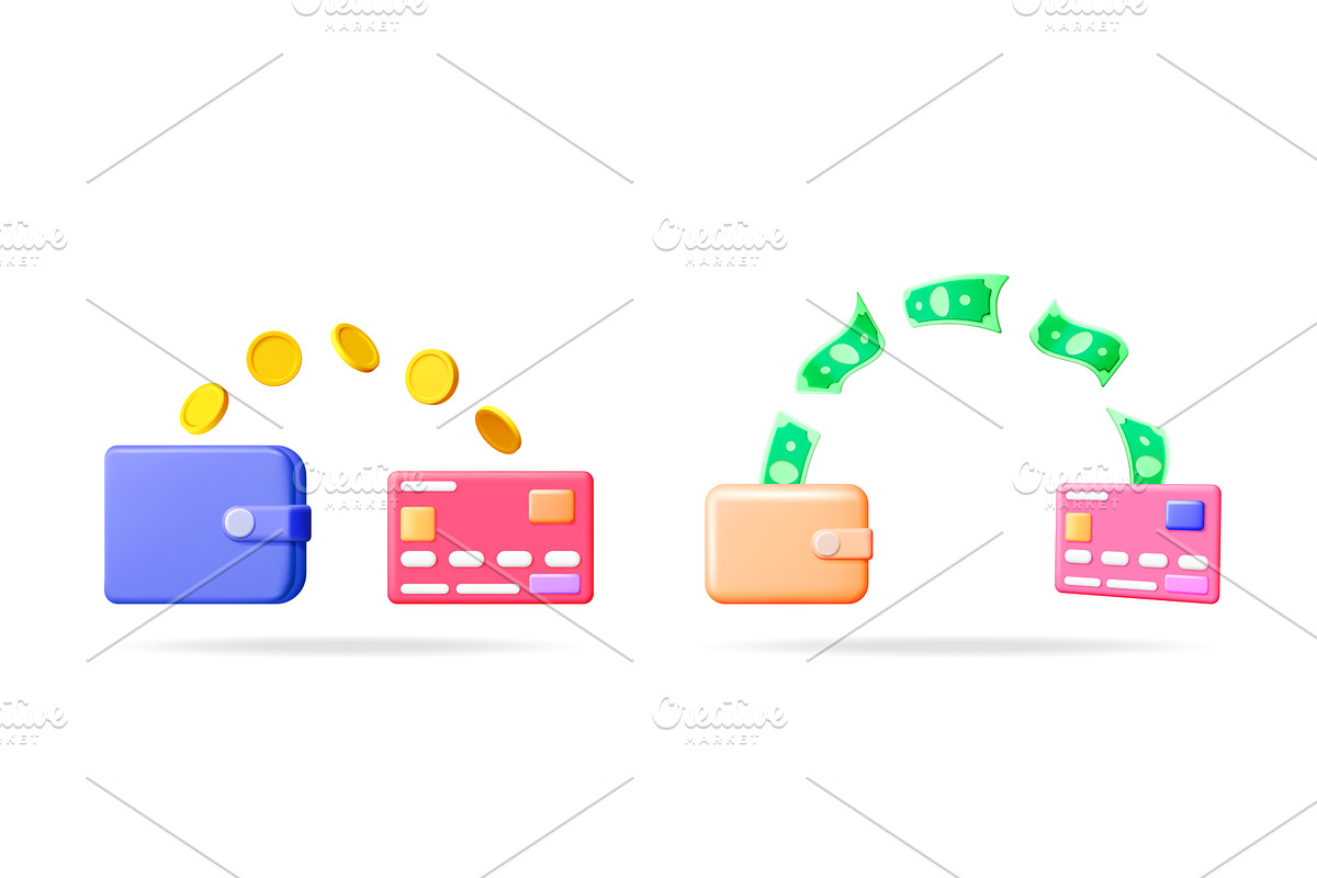 Digital wallets and payment card, a Finance Illustration by Abscent